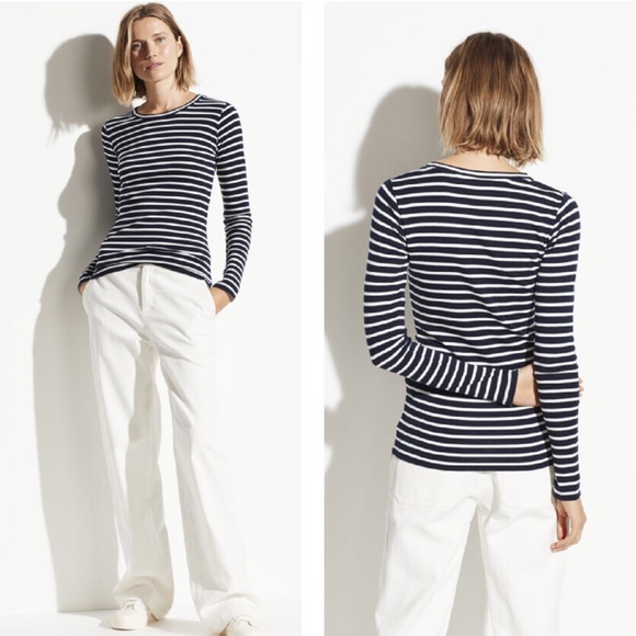 Vince Tops - Vince | Feeder Stripe Long Sleeve Crewneck Top